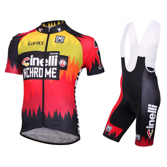 2016 Maillot Cinelli Tirantes Mangas Cortas Rojo Y Amarillo